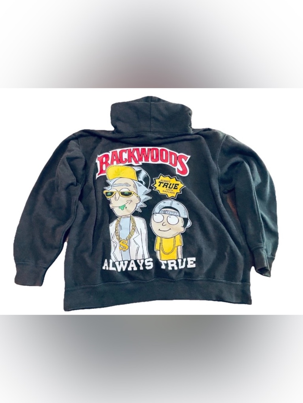 Backwoods Rick and Morty Black Hoodie - 'Always True'
